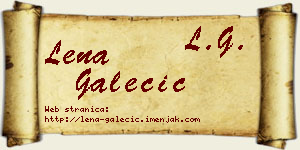 Lena Galečić vizit kartica